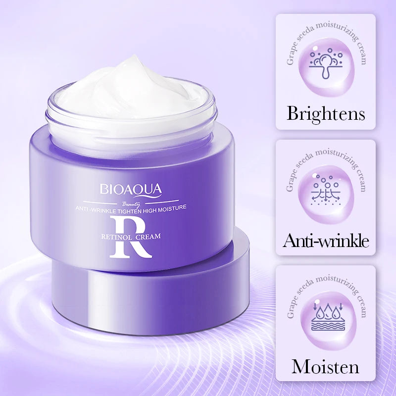 BIOAQUA Retinol Face Cream Moisturizing Whitening Anti-Aging Wrinkles Hyaluronic Acid Facial Cream Face Skin Care
