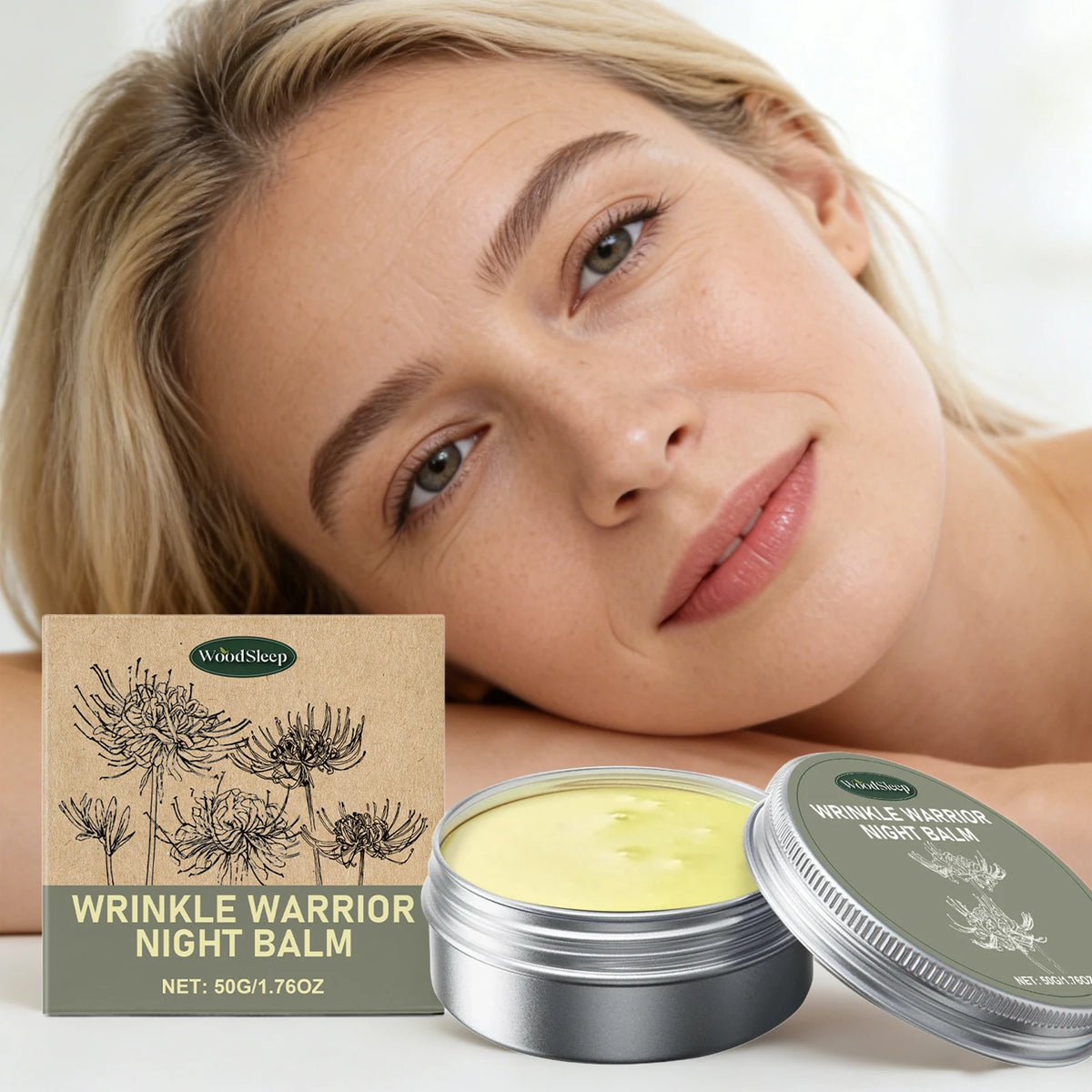 Acne Removal Night Balm Fadefine Lines Improve Dark Circles Anti-Puffiness Moisturizing Face Cream Repair Damage Firm Skin Care