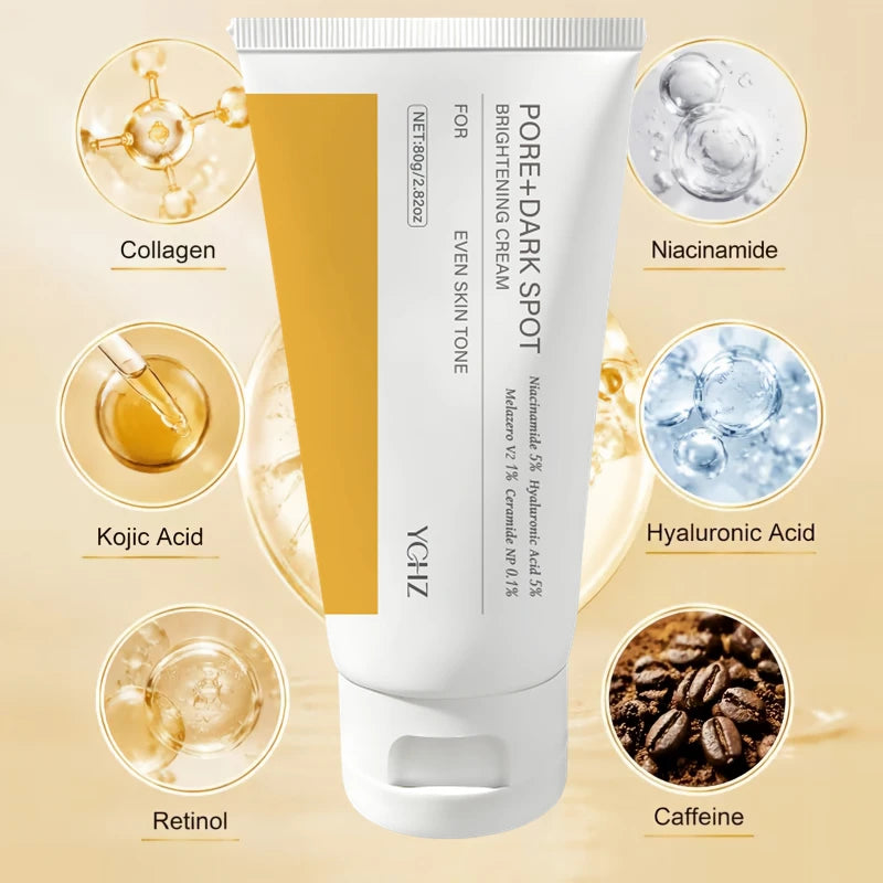 Facial Brightening and Firming Cream, Pore and Dark Spot Brightening Cream | Contains Niacinamide, Pore Minimizing Agent, Non-Irritating Moisturizer for Sensitive Skin, Contains Plant-Derived Squalene.