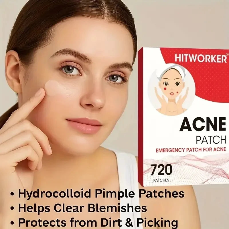 720 Pcs Acne Patches | Alcohol-Free, Gentle & Non-Irritating - Waterproof & Breathable, Essential for Facial Care
