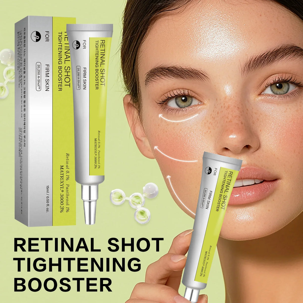 Anti-Aging Retinal Serum 15ml - 0.1% Nano Retinal + MATRIXYL® 3000 3% tightens skin, fights wrinkles & shrinks pores.