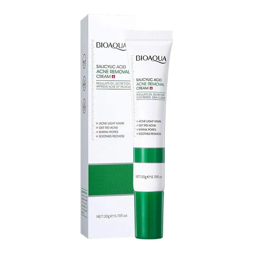 BIOAQUA Salicylic Acid Face Cream Acne Treatment Scar Mark Repair Moisturizing Blackhead Remover Facial Cleanser Skin Care