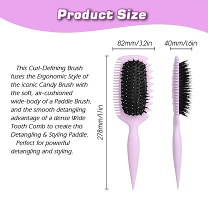 Curl Defining Brush Curl Hair Define Styling Brush for Combing and Shaping Women&
