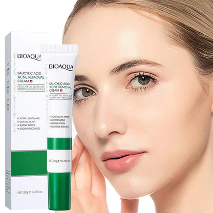 BIOAQUA Salicylic Acid Face Cream Acne Treatment Scar Mark Repair Moisturizing Blackhead Remover Facial Cleanser Skin Care