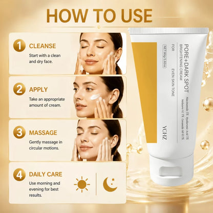 Facial Brightening and Firming Cream, Pore and Dark Spot Brightening Cream | Contains Niacinamide, Pore Minimizing Agent, Non-Irritating Moisturizer for Sensitive Skin, Contains Plant-Derived Squalene.