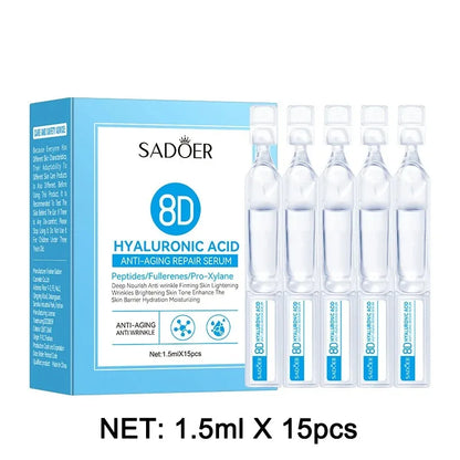 Hyaluronic Acid Face Serum Anti-Aging Deep Nourishment Fullerene Collagen Wrinkle Essence Whitening Lifting Skin Care