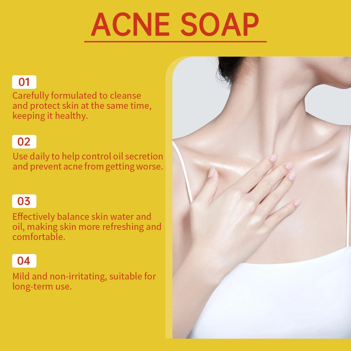 Acne Treatment Soap Pimple Remove Pigment Deep Cleansing Pores Shrink Oil Control Moisturize Body Face Lightening Skin Care Soap