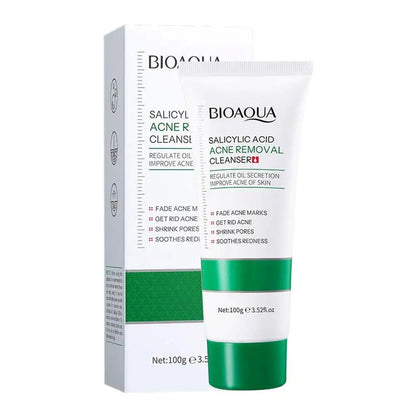 BIOAQUA Salicylic Acid Face Cream Acne Treatment Scar Mark Repair Moisturizing Blackhead Remover Facial Cleanser Skin Care