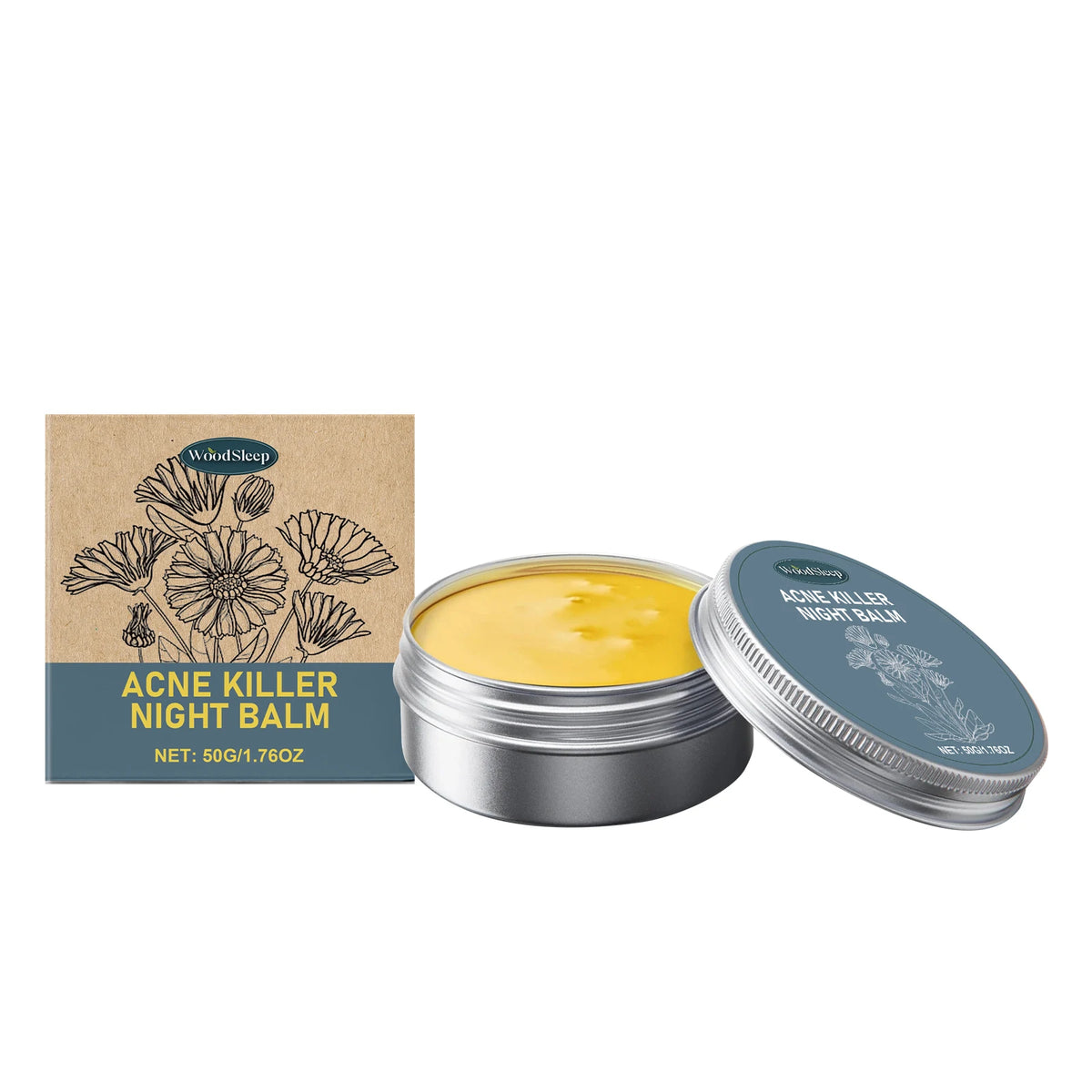 Acne Removal Night Balm Fadefine Lines Improve Dark Circles Anti-Puffiness Moisturizing Face Cream Repair Damage Firm Skin Care