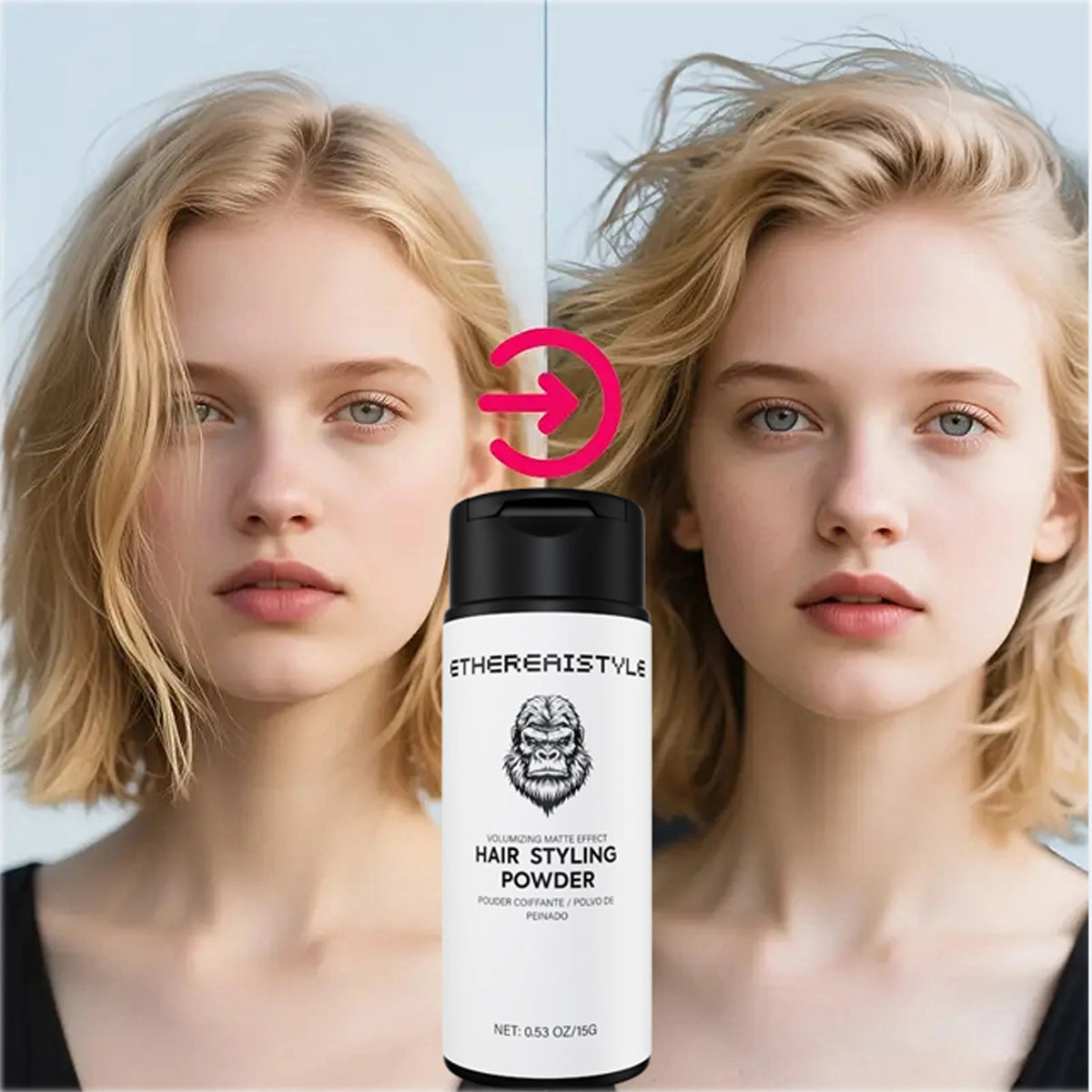 Hair Volumizing &amp; Control Powder - Root Lift, Long-Lasting Fullness, All-Day Styling | Oil-Free &amp; Oil-Control Formula for Women